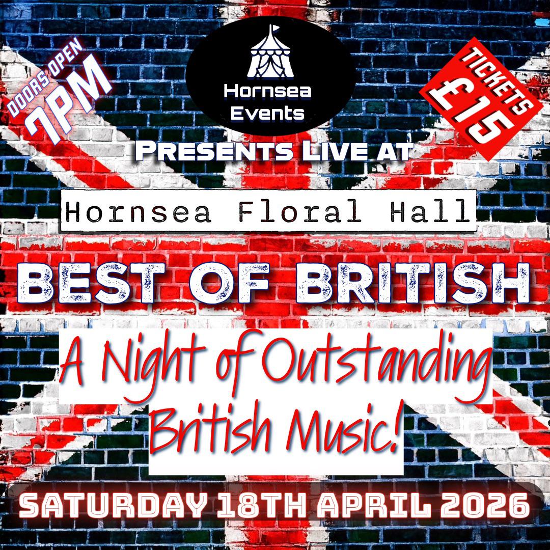 Floral Hall, Saturday 18th April. Doors open at 7.00